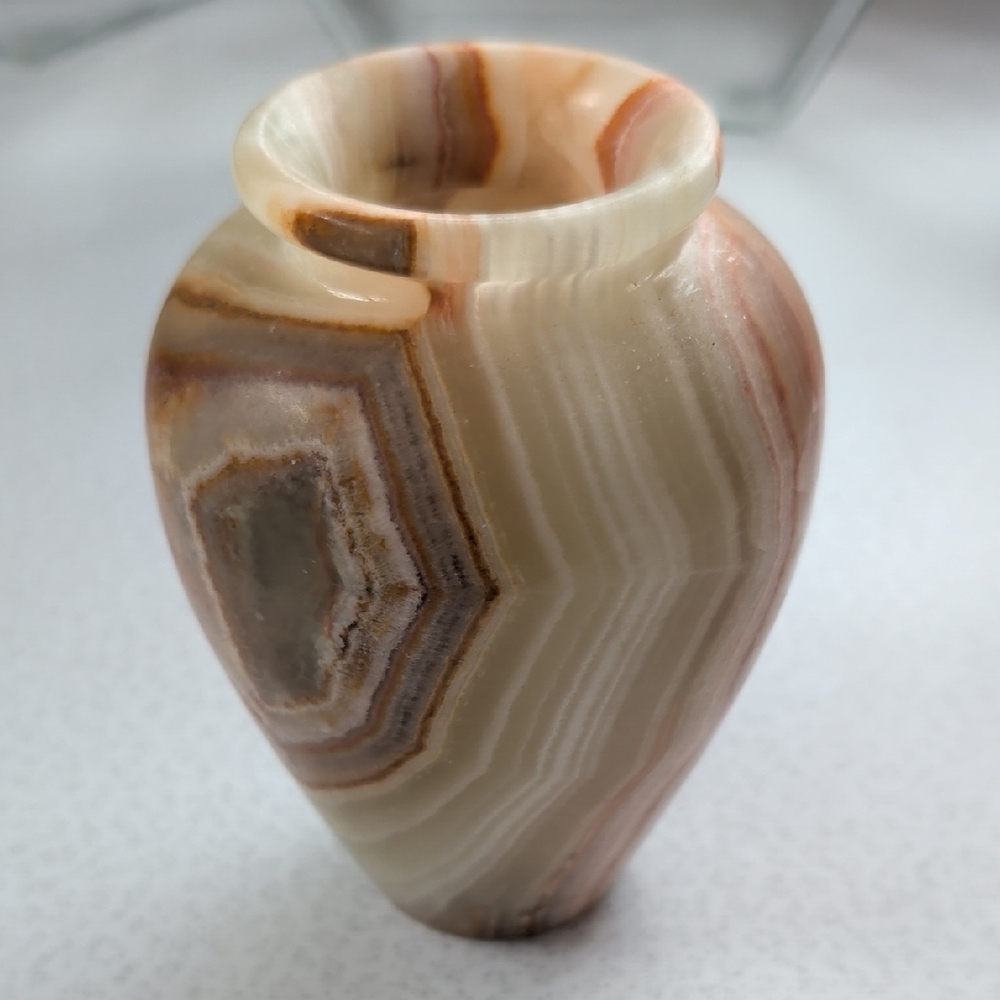 Banded Agate Stone Vase